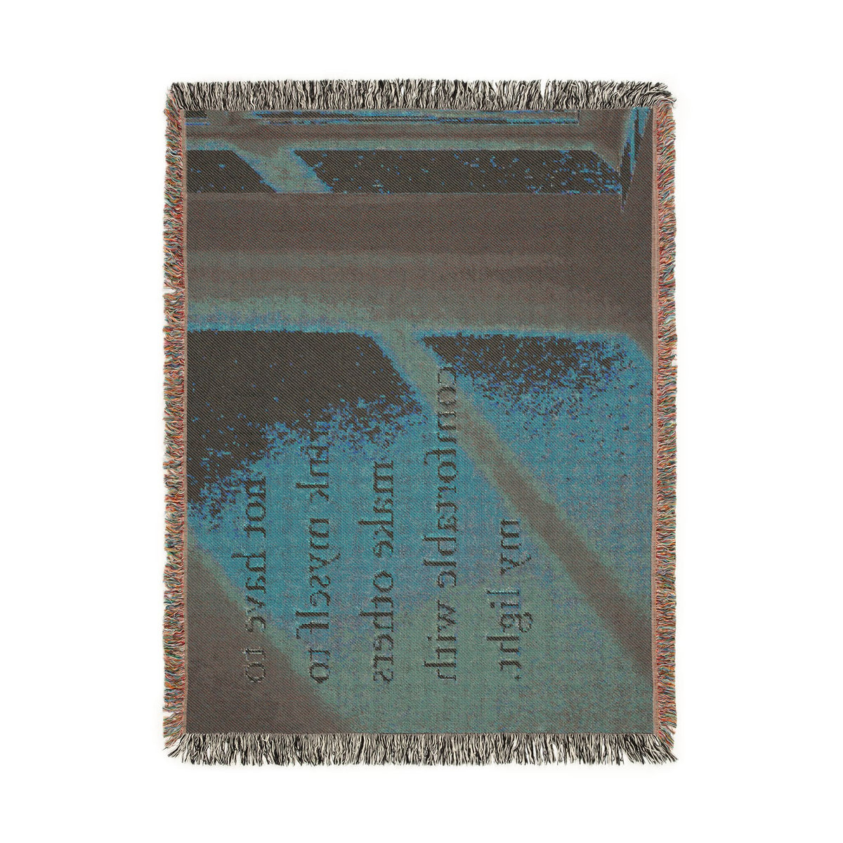 Inspirational Quote Woven Blanket — "I do not have to shrink myself to make others comfortable with my light"