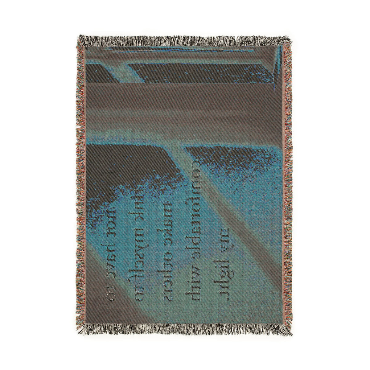 Inspirational Quote Woven Blanket — "I do not have to shrink myself to make others comfortable with my light"